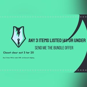 COPY - Closet clear out 3 for 20 + discount shipping